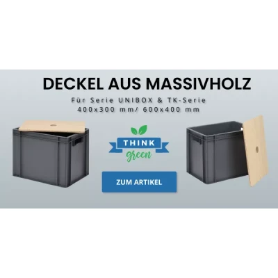 Holzdeckel aus Buche (Multiplex) für Eurobehälter &amp; Ihre Wohn- und Campinglösung - 