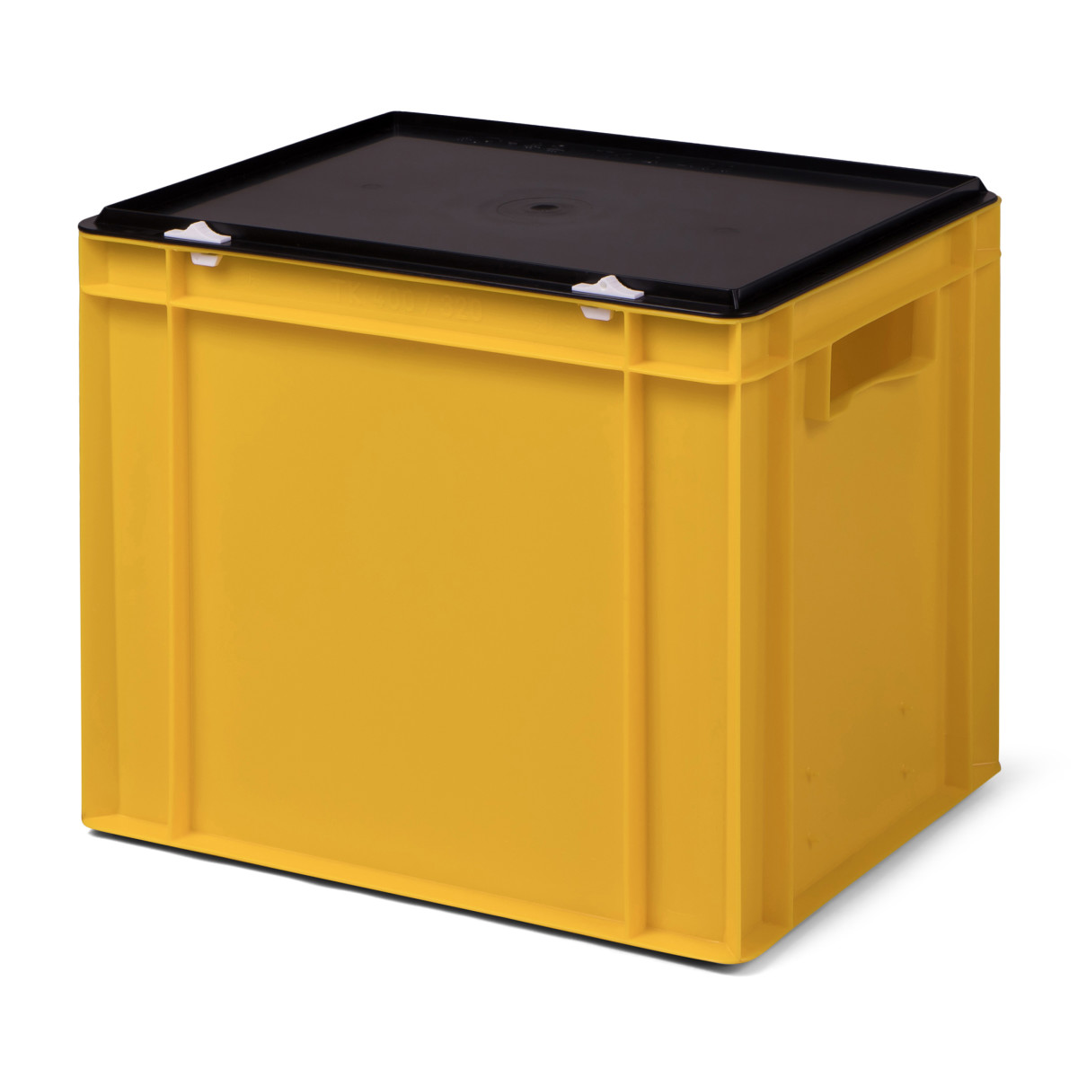 Transport-Stapelbox K-TK 400/320-0, gelb, mit schwarzem...