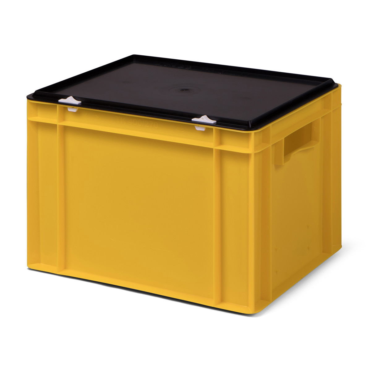 Transport-Stapelbox K-TK 400/270-0, gelb, mit schwarzem...