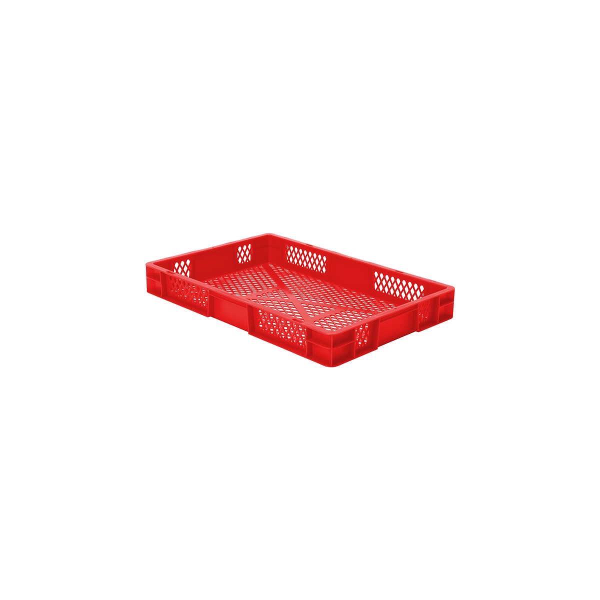 Transport-Stapelkasten TK 600/75-2, rot, 600x400x75 mm...