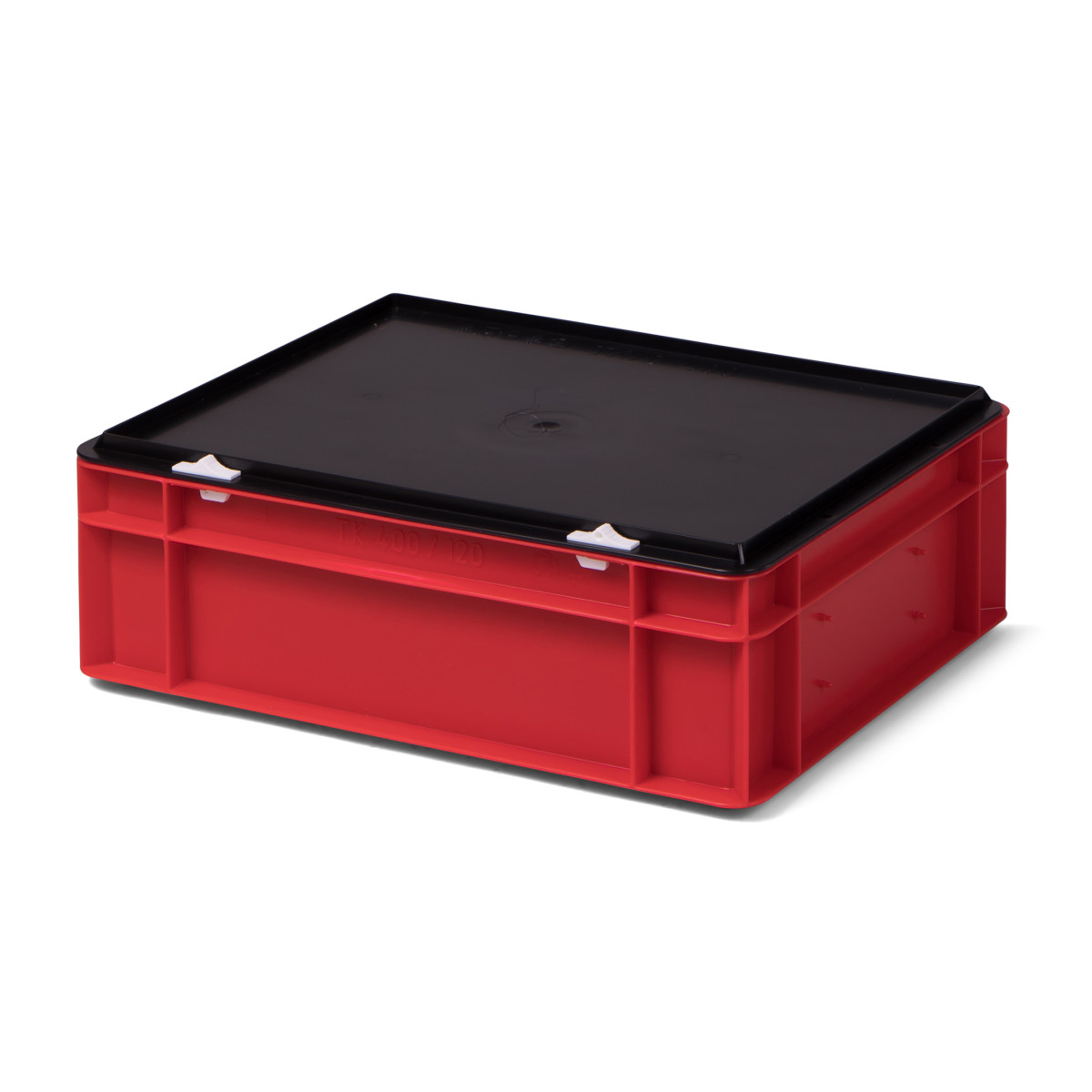 Transport-Stapelbox K-TK 400/120-0, rot, mit schwarzem...