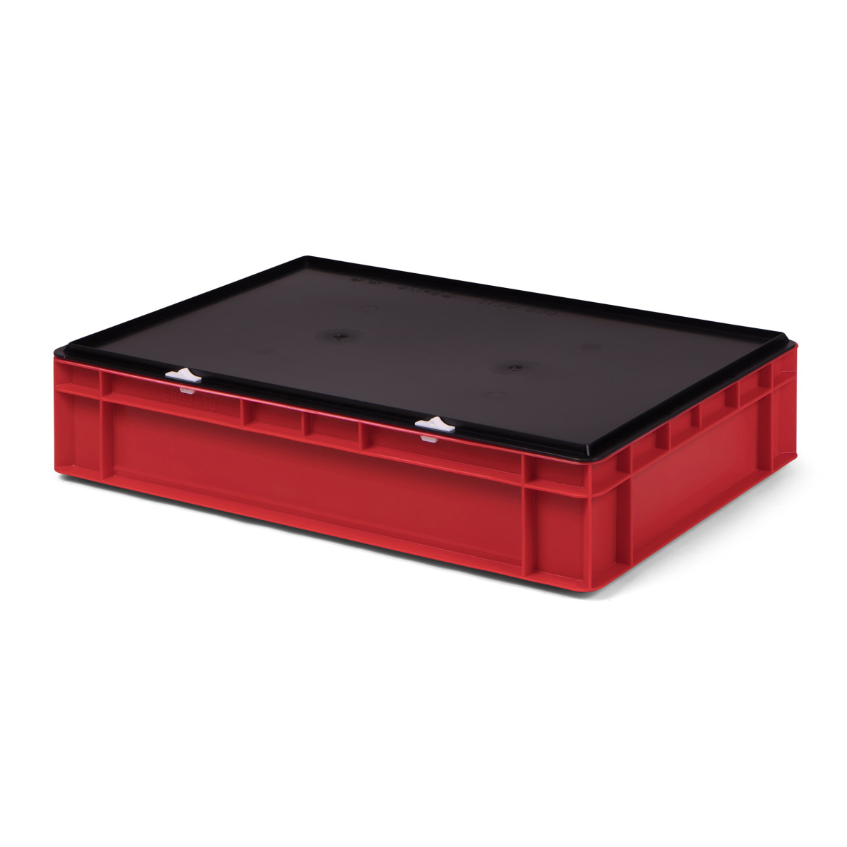 Transport-Stapelbox K-TK 600/120-0, rot, mit schwarzem...