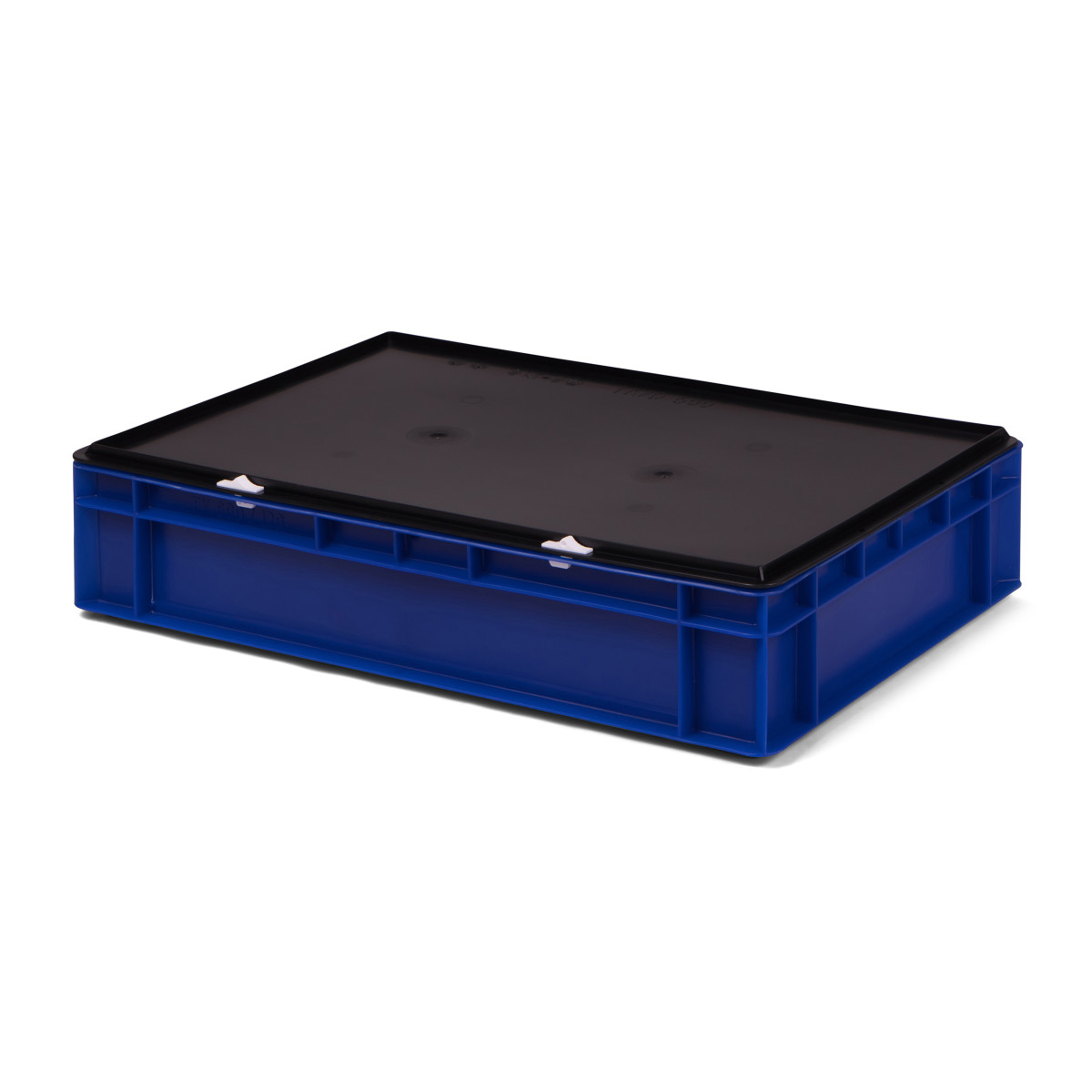 Transport-Stapelbox K-TK 600/120-0, blau, mit schwarzem...