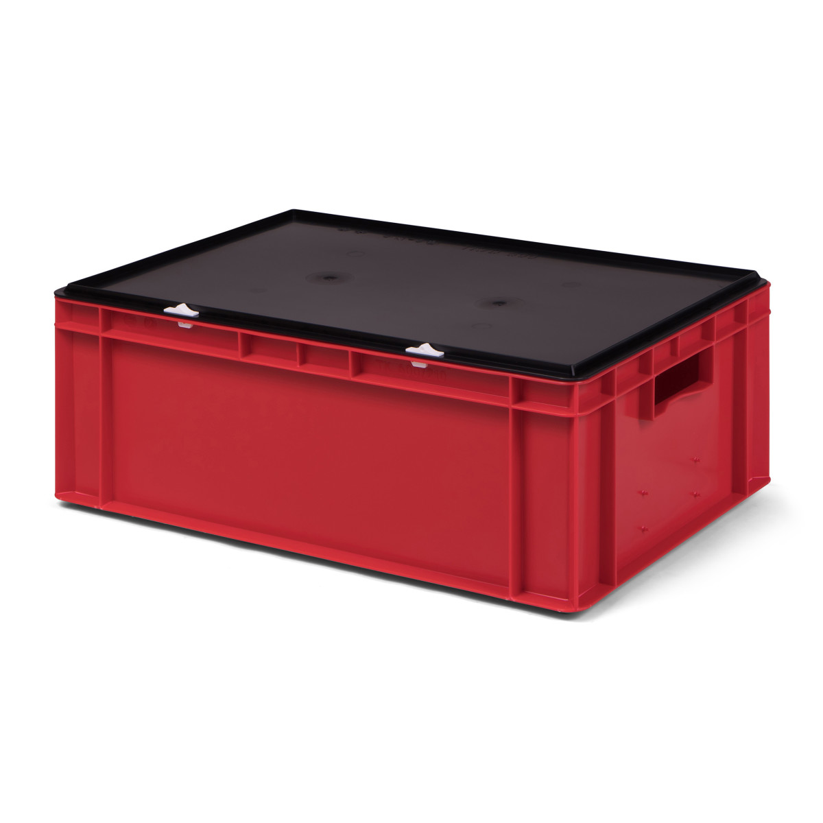 Transport-Stapelbox K-TK 600/210-0, rot, mit schwarzem...