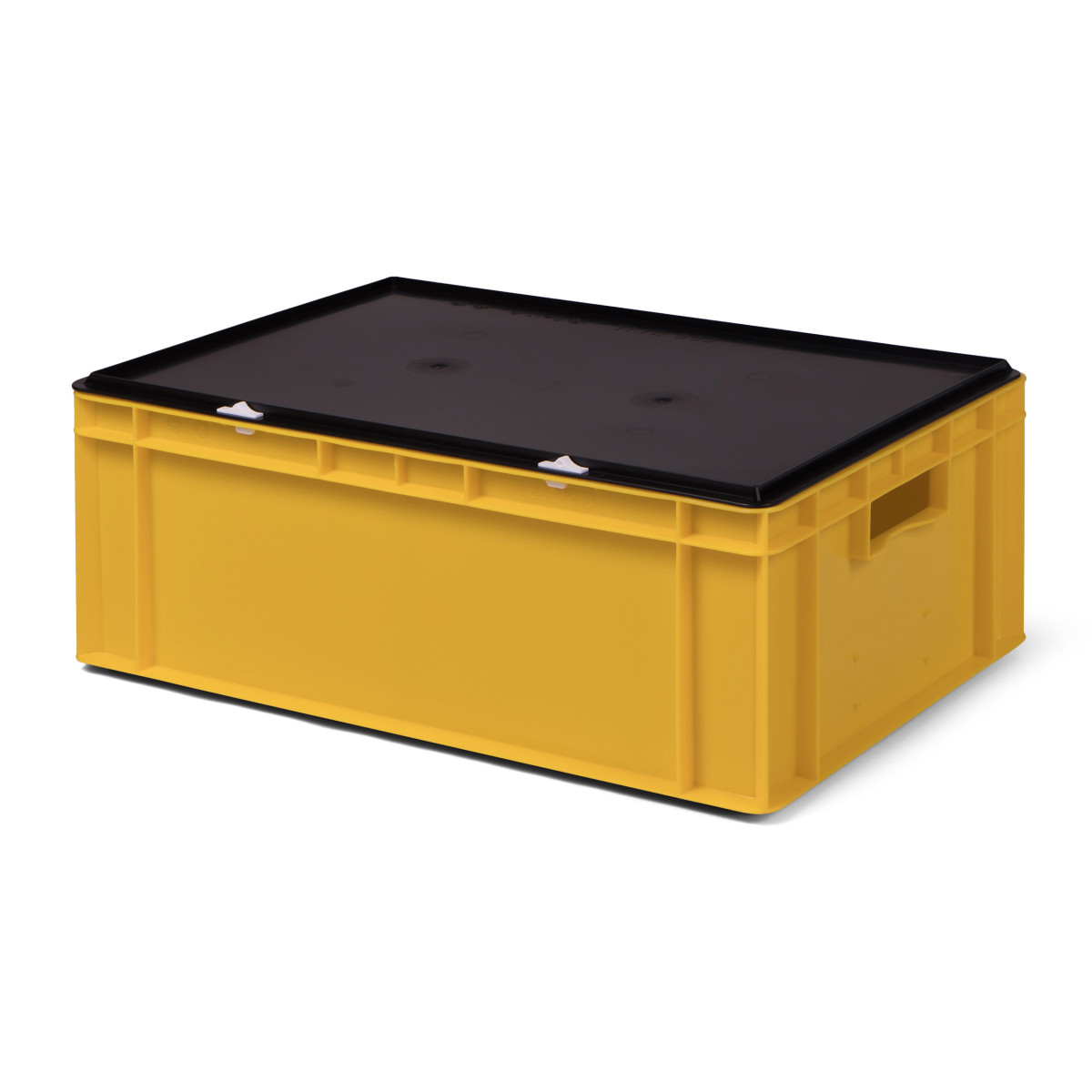 Transport-Stapelbox K-TK 600/210-0, gelb, mit schwarzem...