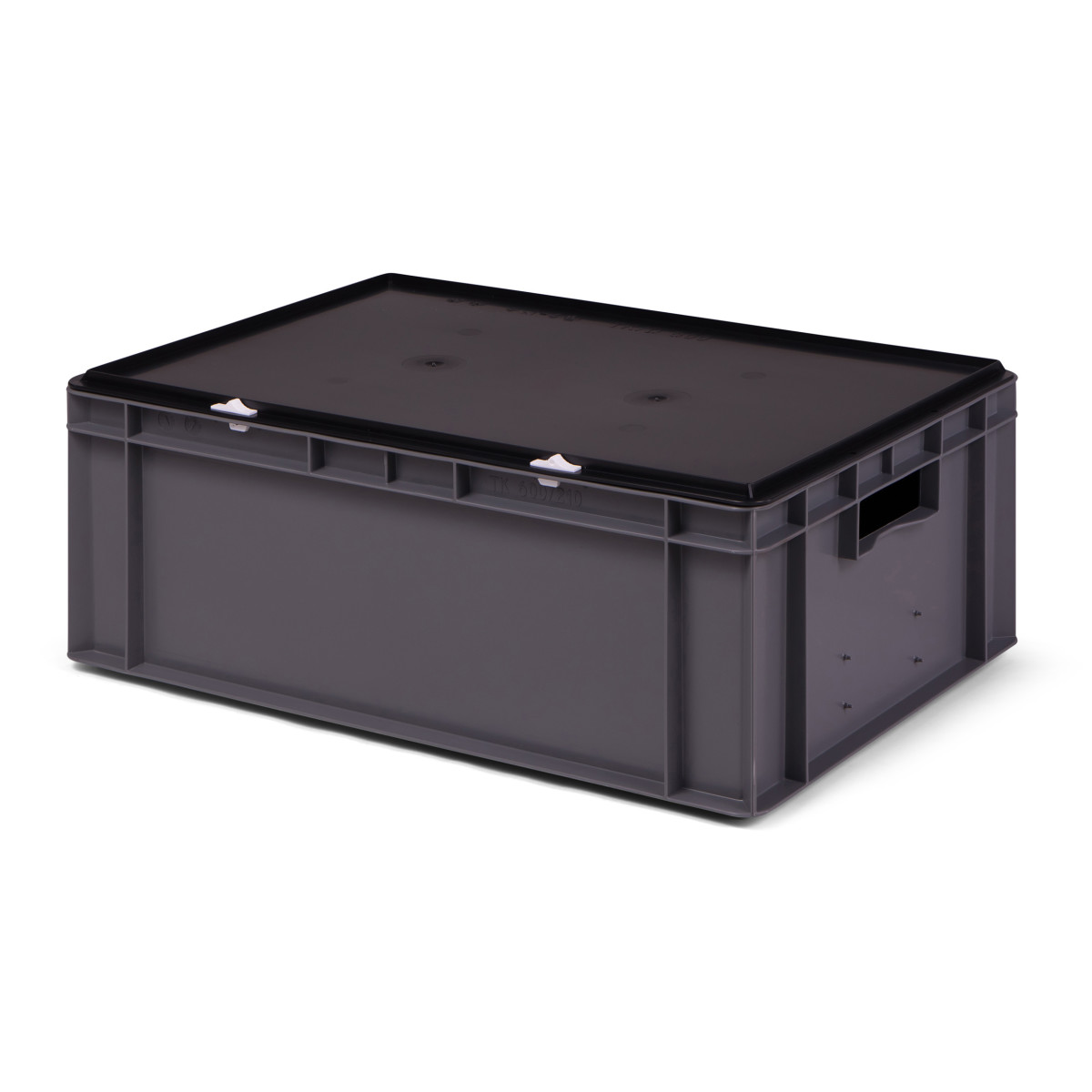 Transport-Stapelbox K-TK 600/210-0, grau, mit schwarzem...