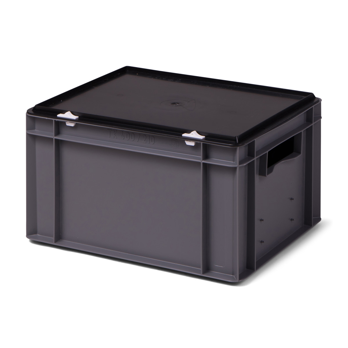 Transport-Stapelbox K-TK 400/210-0, grau, mit schwarzem...