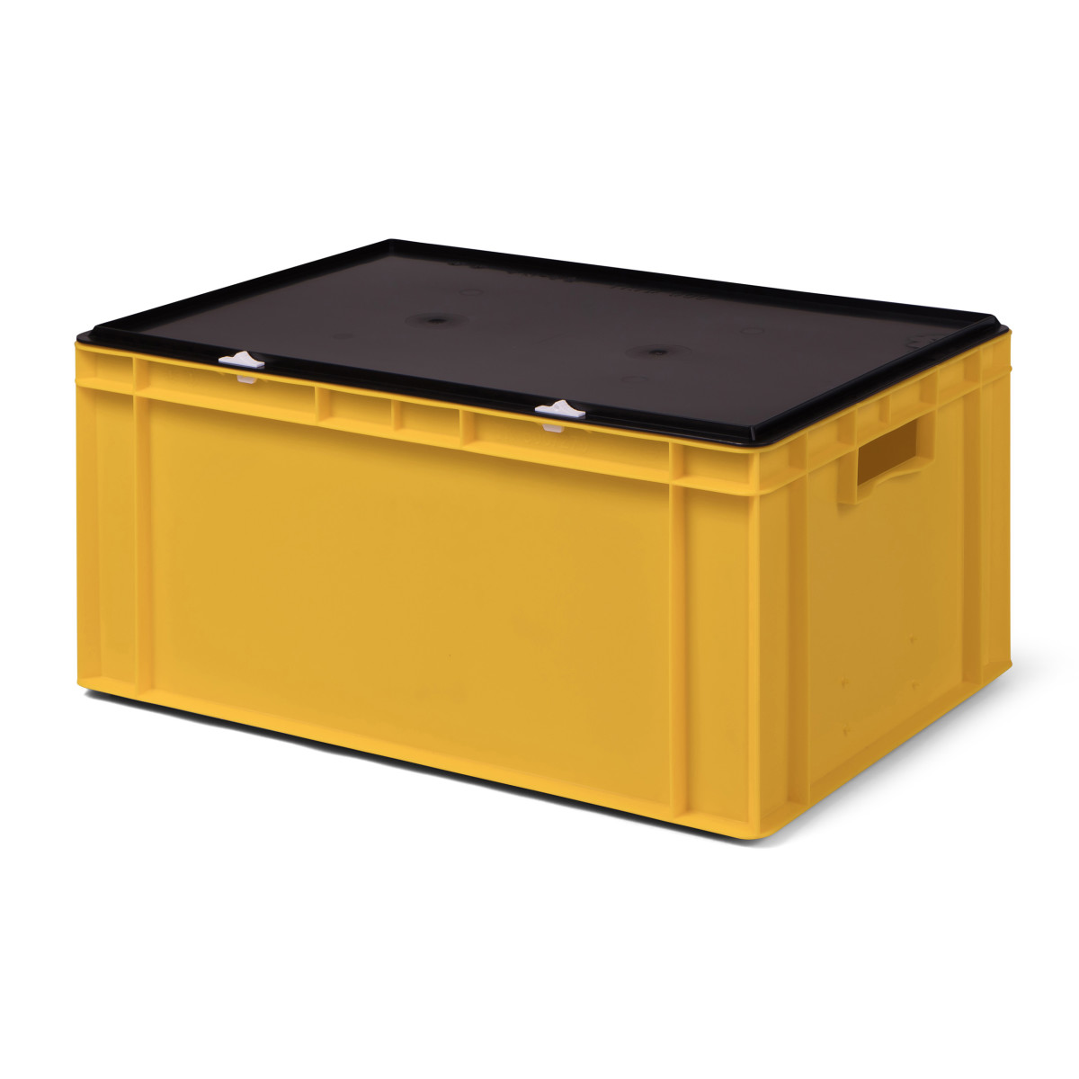 Transport-Stapelbox K-TK 600/270-0, gelb, mit schwarzem...