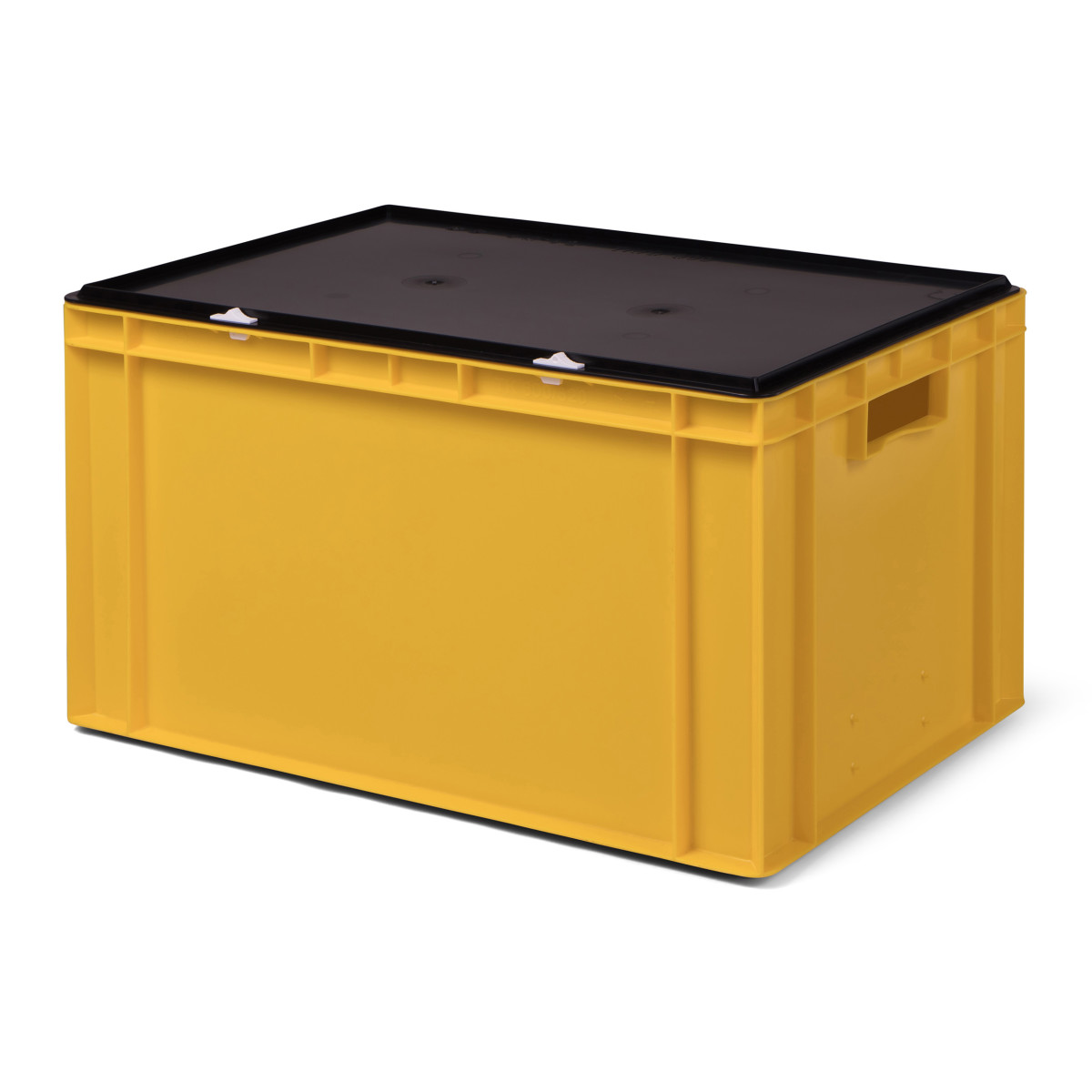 Transport-Stapelbox K-TK 600/320-0, gelb, mit schwarzem...