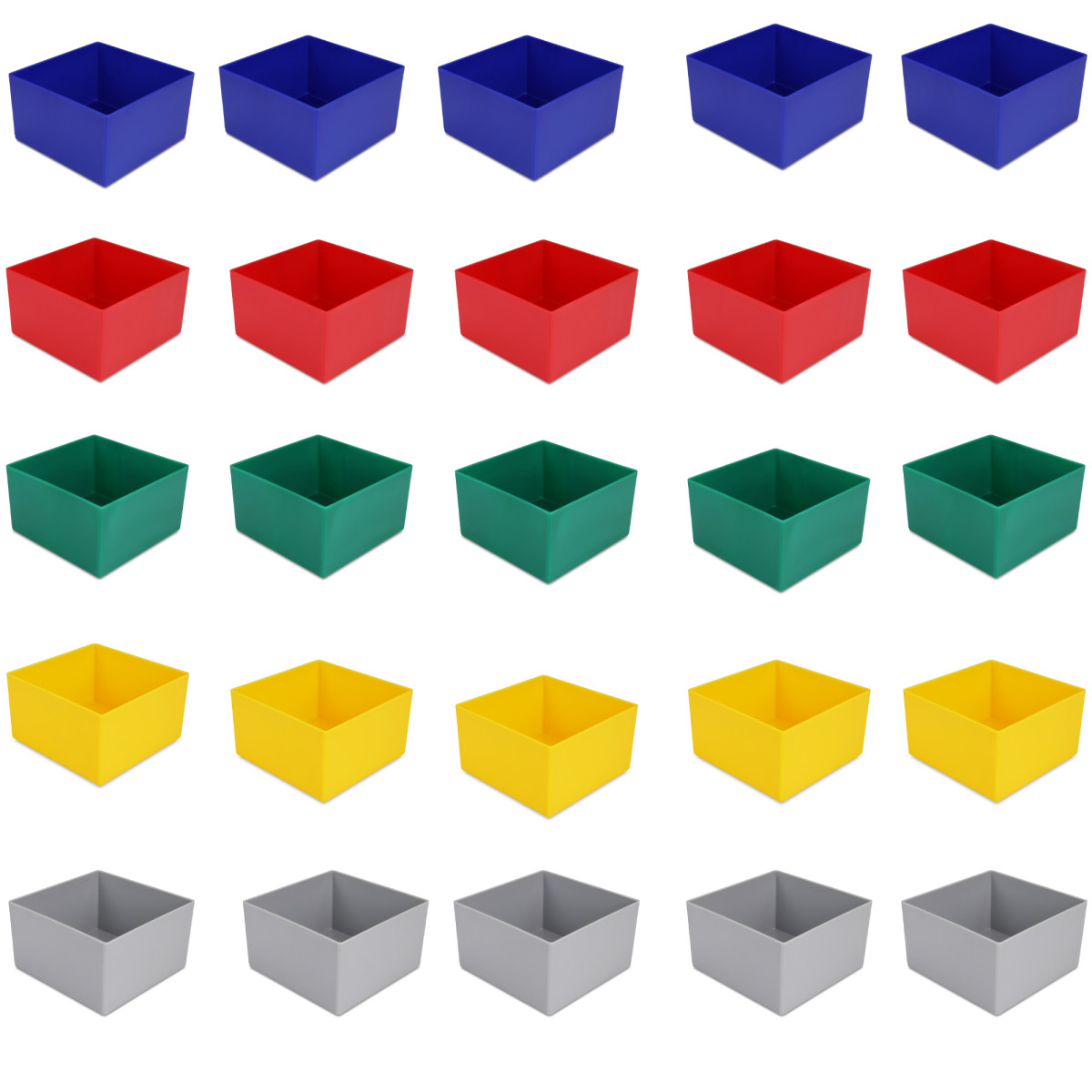 Einsatzkasten E 63/3, farblich sortiert, 108 x 108 x 63...